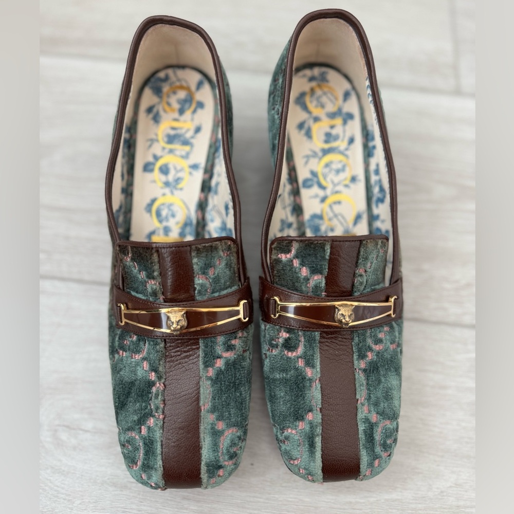 Gucci Green and Brown Women's Pumps - Picture 5 of 13